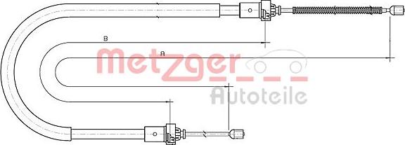 Metzger 10.6893 - Cavo comando, Freno stazionamento autozon.pro