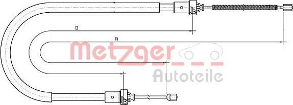 Metzger 10.6892 - Cavo comando, Freno stazionamento autozon.pro