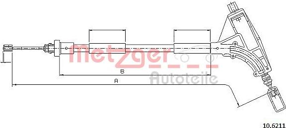 Metzger 10.6211 - Cavo comando, Freno stazionamento autozon.pro