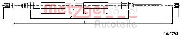 Metzger 10.6796 - Cavo comando, Freno stazionamento autozon.pro