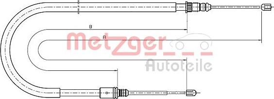 Metzger 10.6791 - Cavo comando, Freno stazionamento autozon.pro