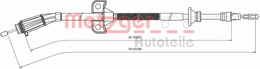 Metzger 10.8070 - Cavo comando, Freno stazionamento autozon.pro