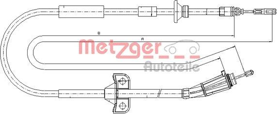 Metzger 10.8185 - Cavo comando, Freno stazionamento autozon.pro