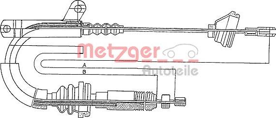 Metzger 10.817 - Cavo comando, Freno stazionamento autozon.pro