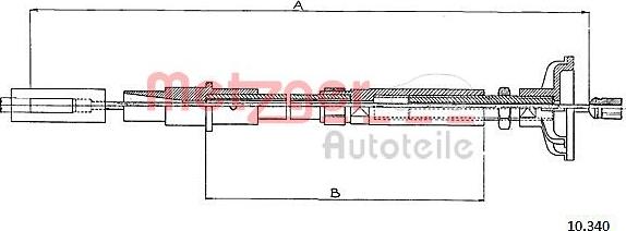 Metzger 10.340 - Cavo comando, Comando frizione autozon.pro