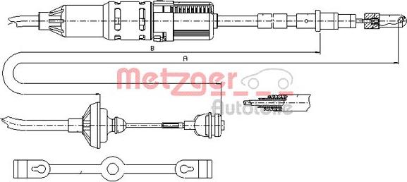 Metzger 10.342 - Cavo comando, Comando frizione autozon.pro