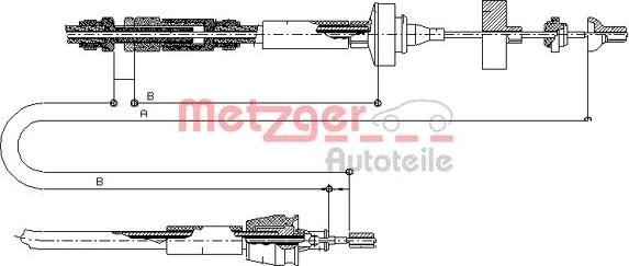 Metzger 10.2962 - Cavo comando, Comando frizione autozon.pro