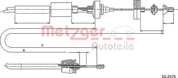 Metzger 10.2971 - Cavo comando, Comando frizione autozon.pro