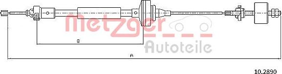 Metzger 10.2890 - Cavo comando, Comando frizione autozon.pro