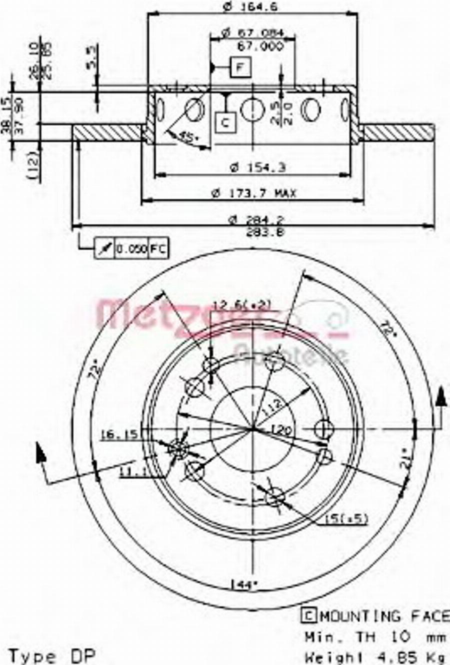 Metzger 10278E - Discofreno autozon.pro