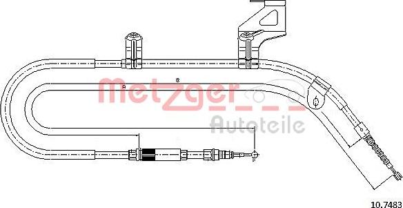 Metzger 10.7483 - Cavo comando, Freno stazionamento autozon.pro