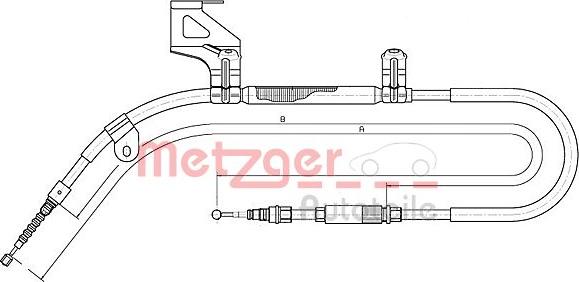 Metzger 10.7482 - Cavo comando, Freno stazionamento autozon.pro