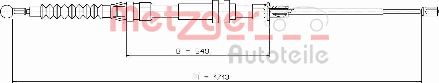 Metzger 10.7432 - Cavo comando, Freno stazionamento autozon.pro