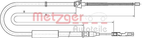 Metzger 10.7515 - Cavo comando, Freno stazionamento autozon.pro