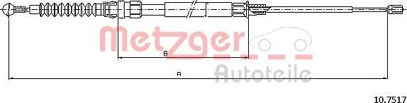 Metzger 10.7517 - Cavo comando, Freno stazionamento autozon.pro