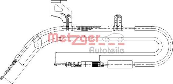 Metzger 10.7586 - Cavo comando, Freno stazionamento autozon.pro