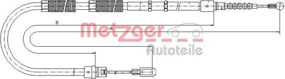 Metzger 10.7535 - Cavo comando, Freno stazionamento autozon.pro