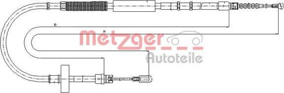 Metzger 10.7537 - Cavo comando, Freno stazionamento autozon.pro