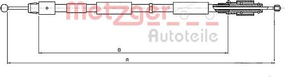 Metzger 10.7634 - Cavo comando, Freno stazionamento autozon.pro