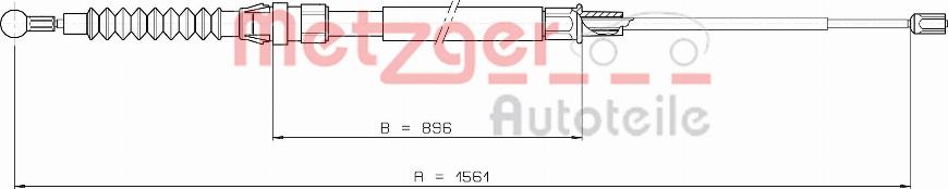 Metzger 10.7627 - Cavo comando, Freno stazionamento autozon.pro