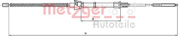 Metzger 10.7136 - Cavo comando, Freno stazionamento autozon.pro