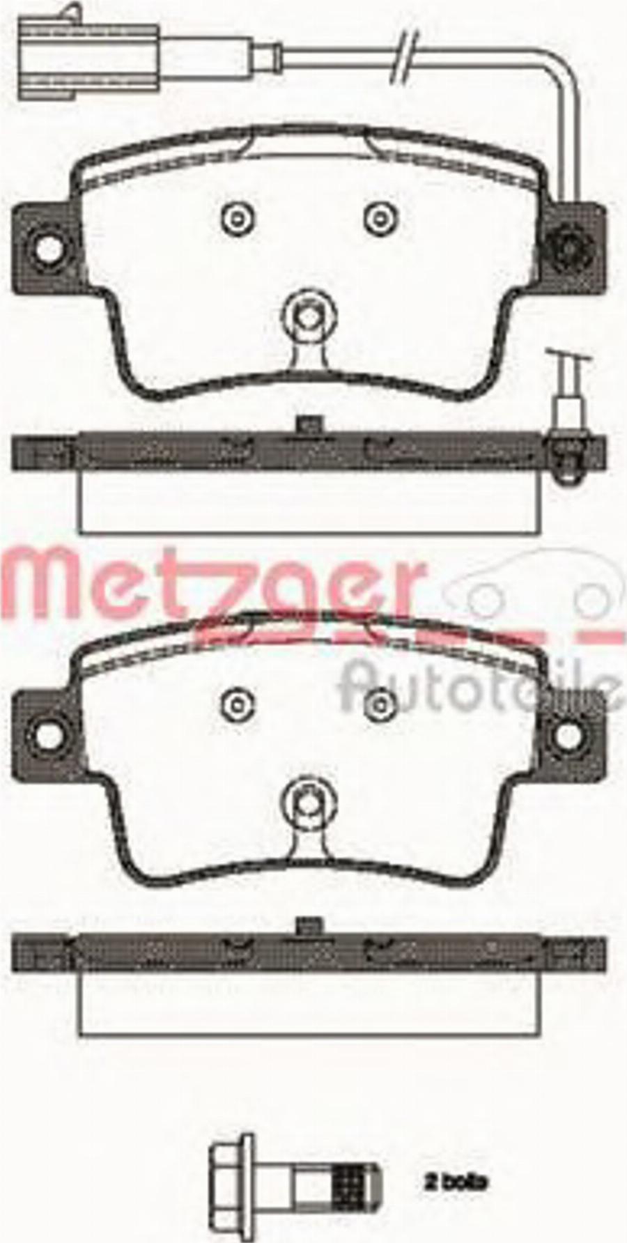 Metzger 1198.02 - Kit pastiglie freno, Freno a disco autozon.pro