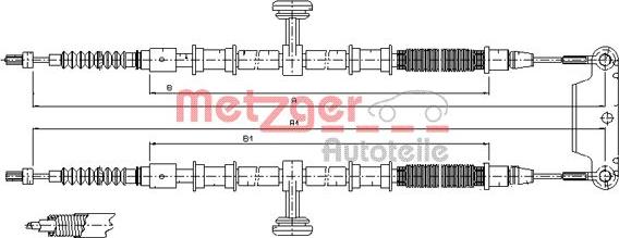 Metzger 11.5944 - Cavo comando, Freno stazionamento autozon.pro