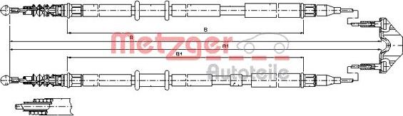 Metzger 11.5952 - Cavo comando, Freno stazionamento autozon.pro