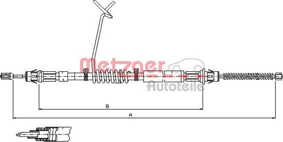 Metzger 11.5579 - Cavo comando, Freno stazionamento autozon.pro