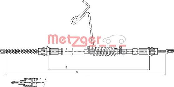 Metzger 11.5574 - Cavo comando, Freno stazionamento autozon.pro