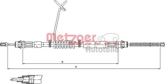 Metzger 11.5575 - Cavo comando, Freno stazionamento autozon.pro