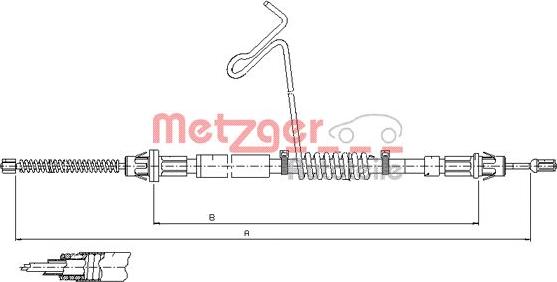 Metzger 11.5666 - Cavo comando, Freno stazionamento autozon.pro