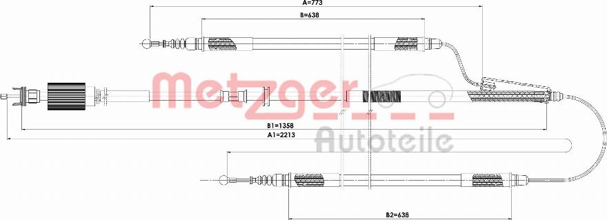 Metzger 11.5845 - Cavo comando, Freno stazionamento autozon.pro