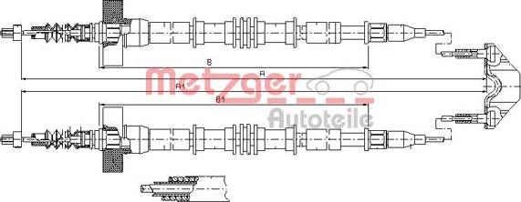 Metzger 11.5859 - Cavo comando, Freno stazionamento autozon.pro