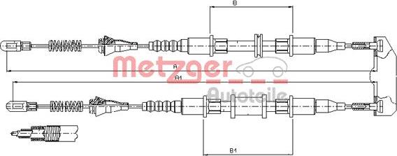 Metzger 11.5854 - Cavo comando, Freno stazionamento autozon.pro