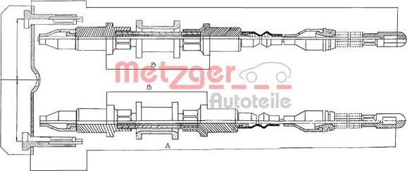 Metzger 11.5855 - Cavo comando, Freno stazionamento autozon.pro