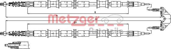 Metzger 11.5864 - Cavo comando, Freno stazionamento autozon.pro