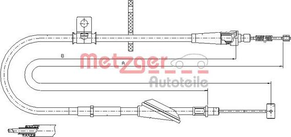 Metzger 11.5745 - Cavo comando, Freno stazionamento autozon.pro