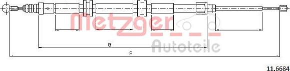 Metzger 11.6684 - Cavo comando, Freno stazionamento autozon.pro