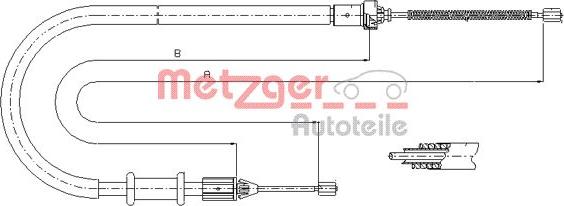 Metzger 11.6676 - Cavo comando, Freno stazionamento autozon.pro