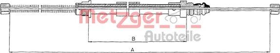 Metzger 11.6673 - Cavo comando, Freno stazionamento autozon.pro