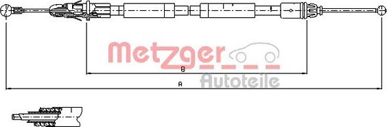 Metzger 11.6804 - Cavo comando, Freno stazionamento autozon.pro