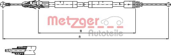 Metzger 11.6805 - Cavo comando, Freno stazionamento autozon.pro