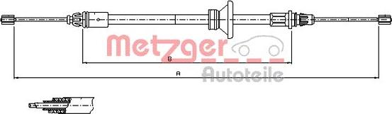 Metzger 11.6801 - Cavo comando, Freno stazionamento autozon.pro