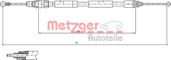 Metzger 11.6808 - Cavo comando, Freno stazionamento autozon.pro