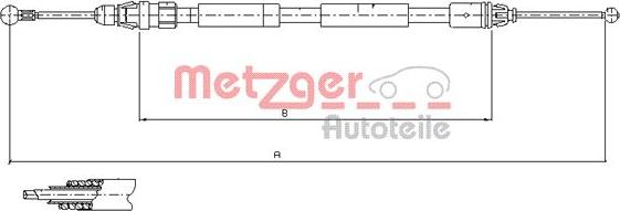 Metzger 11.6807 - Cavo comando, Freno stazionamento autozon.pro