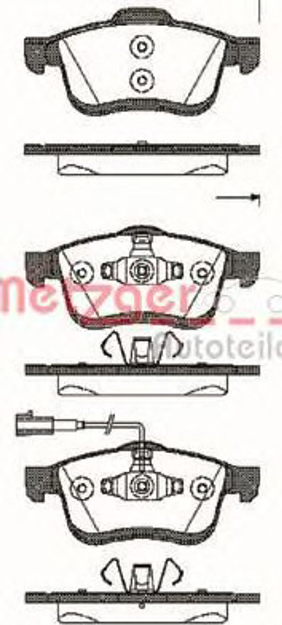 Metzger 118301 - Kit pastiglie freno, Freno a disco autozon.pro