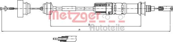 Metzger 11.3922 - Cavo comando, Comando frizione autozon.pro