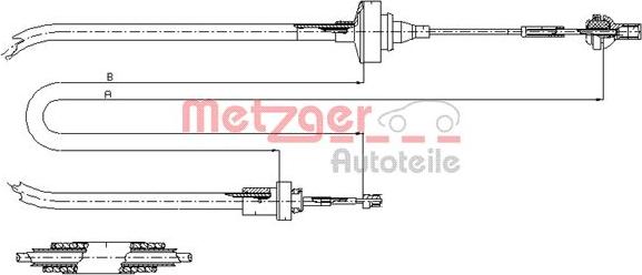 Metzger 11.2871 - Cavo comando, Comando frizione autozon.pro