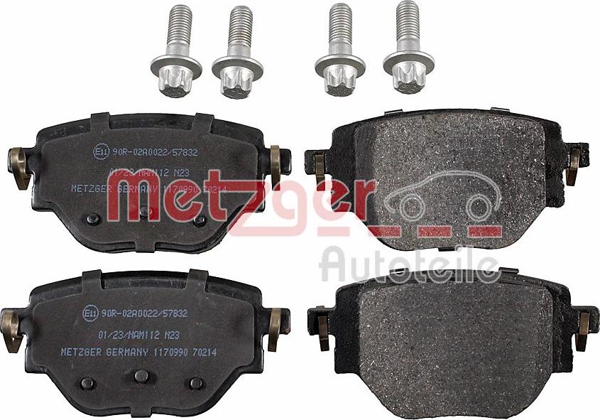 Metzger 1170990 - Kit pastiglie freno, Freno a disco autozon.pro